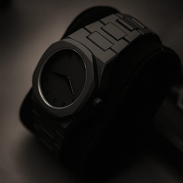 Original Black Arabic Aura Watch – (Fiber & Metal Strap)