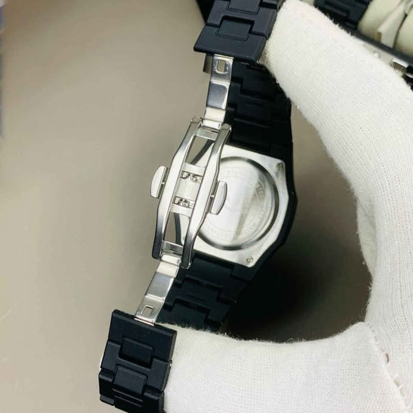 Original Black Arabic Aura Watch – (Fiber & Metal Strap)