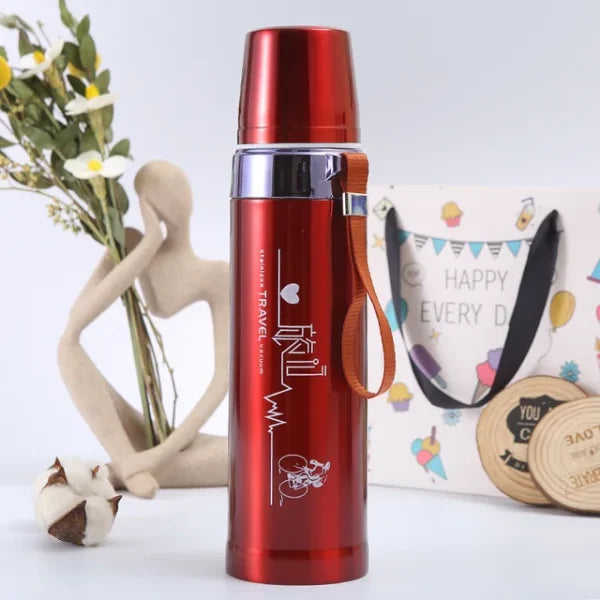 Sports Vacuum Flask 750ml Stainless Steel Water Bottle (random Color)