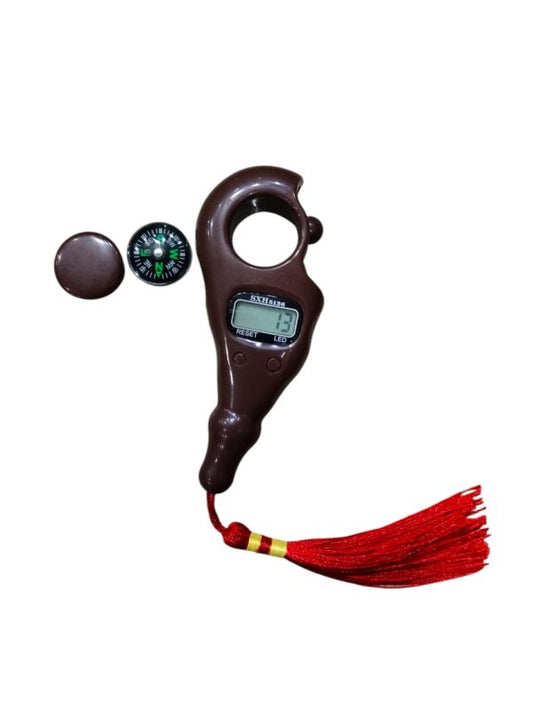 Portable Finger Tasbeeh With Qibla Compass And Rotating Prayer Beads