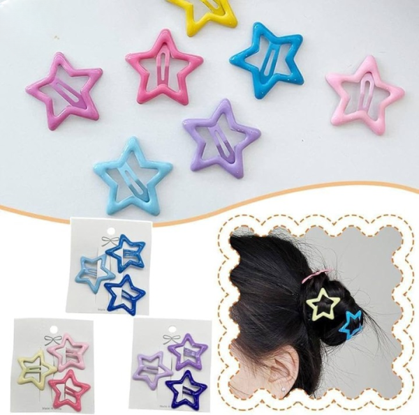 Pack Off 06  Star Design Girl Hair Clip | Hair Clip For Women | Best Quality Hair Clip