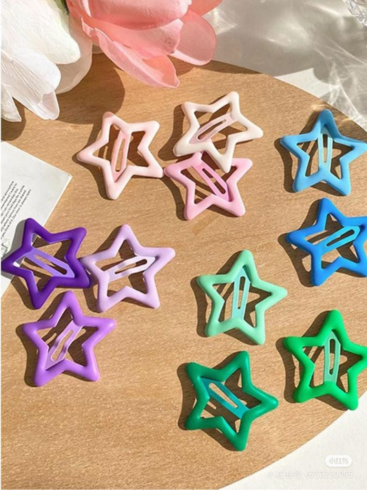 Pack Off 06  Star Design Girl Hair Clip | Hair Clip For Women | Best Quality Hair Clip